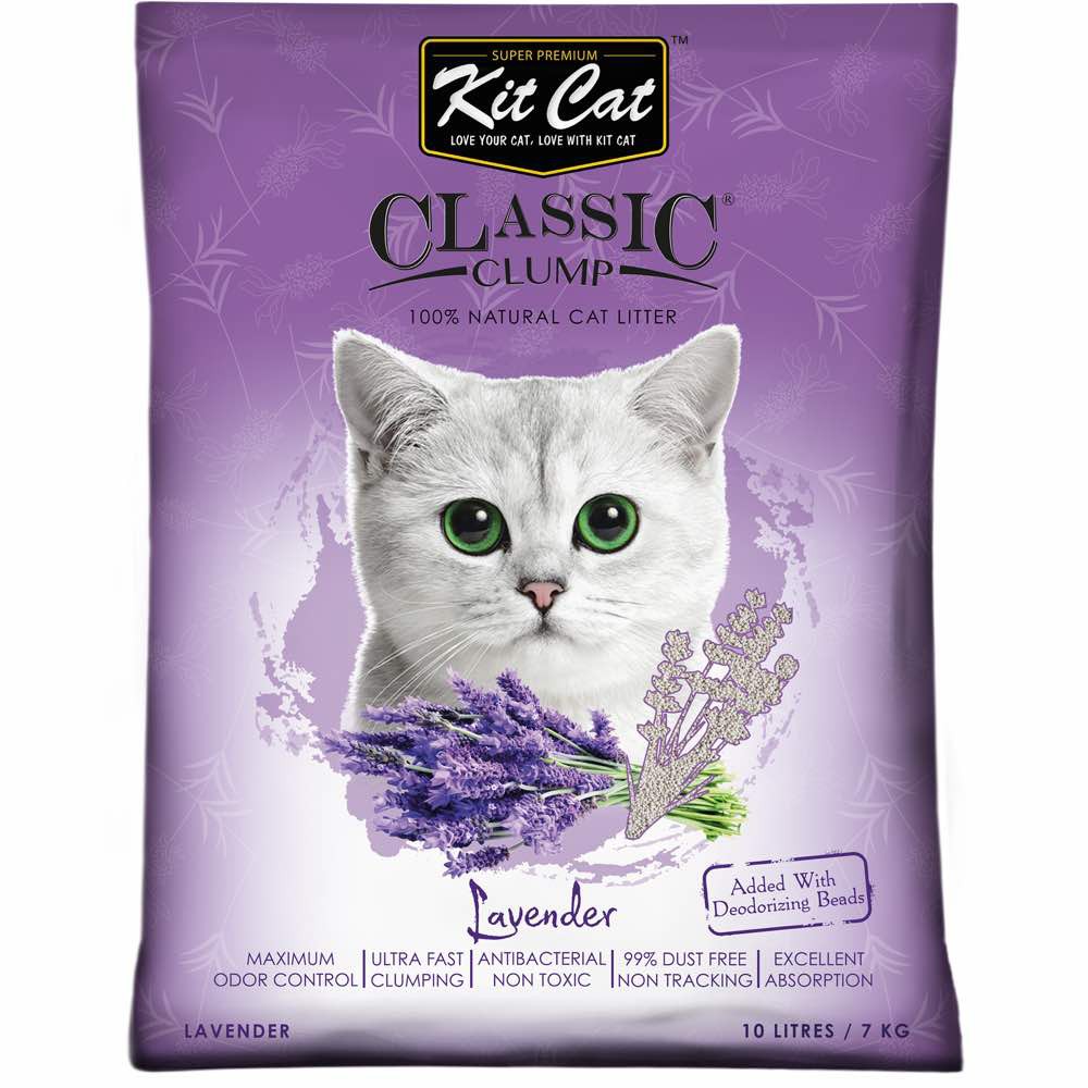 Cát vệ sinh đất sét cho mèo Kit Cat hương lavender 10L (7kg)